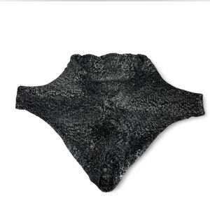 ✨ Nicole Miller black & grey wool turtleneck sweater Size S✨